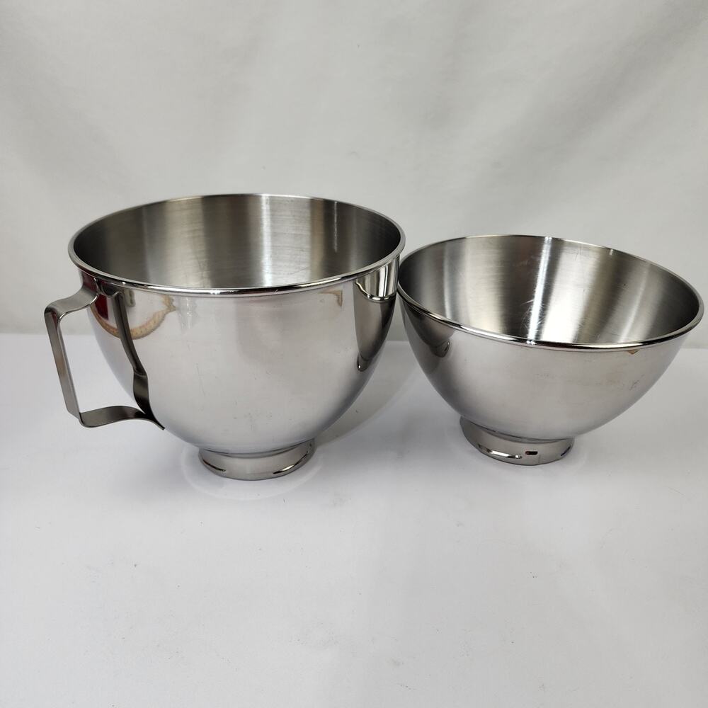 KitchenAid Mixing Replacement Bowls 4.5 Qt K45 & 2Qt K30 Stainless Steel VGC